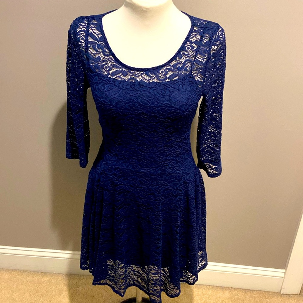Navy lace dress